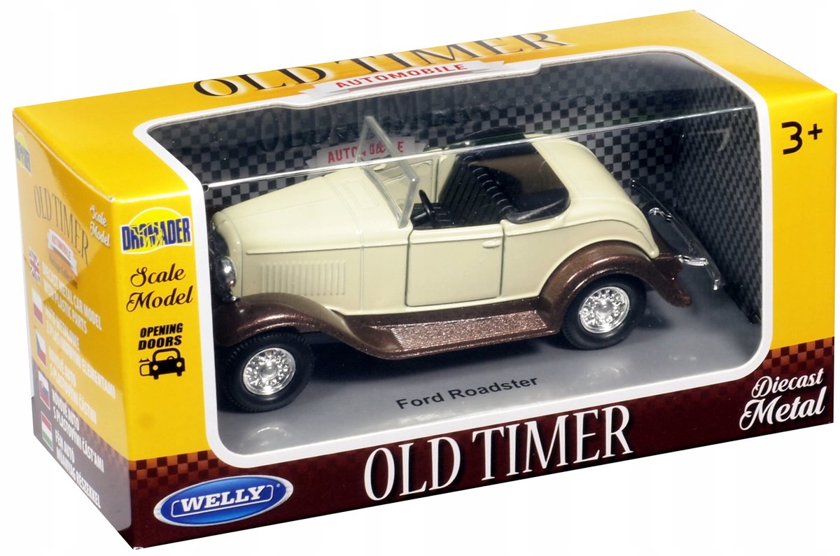 Welly Ford Roadster Metaalmodel Auto Schaal 1:34-1:39 - Retro
