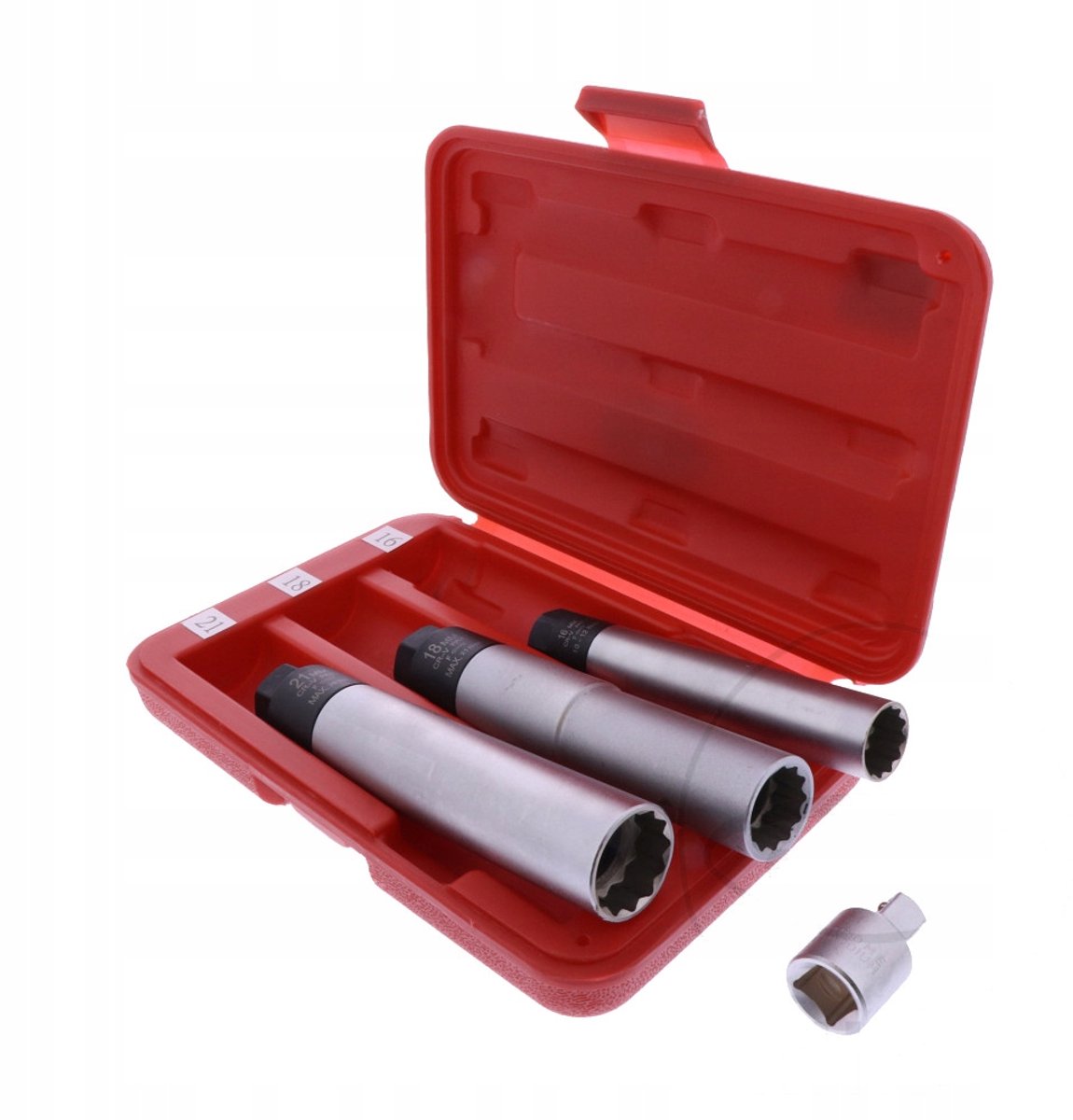 JMP Momentsleutel Dop Set 16/18/21mm Bougies 3/8"