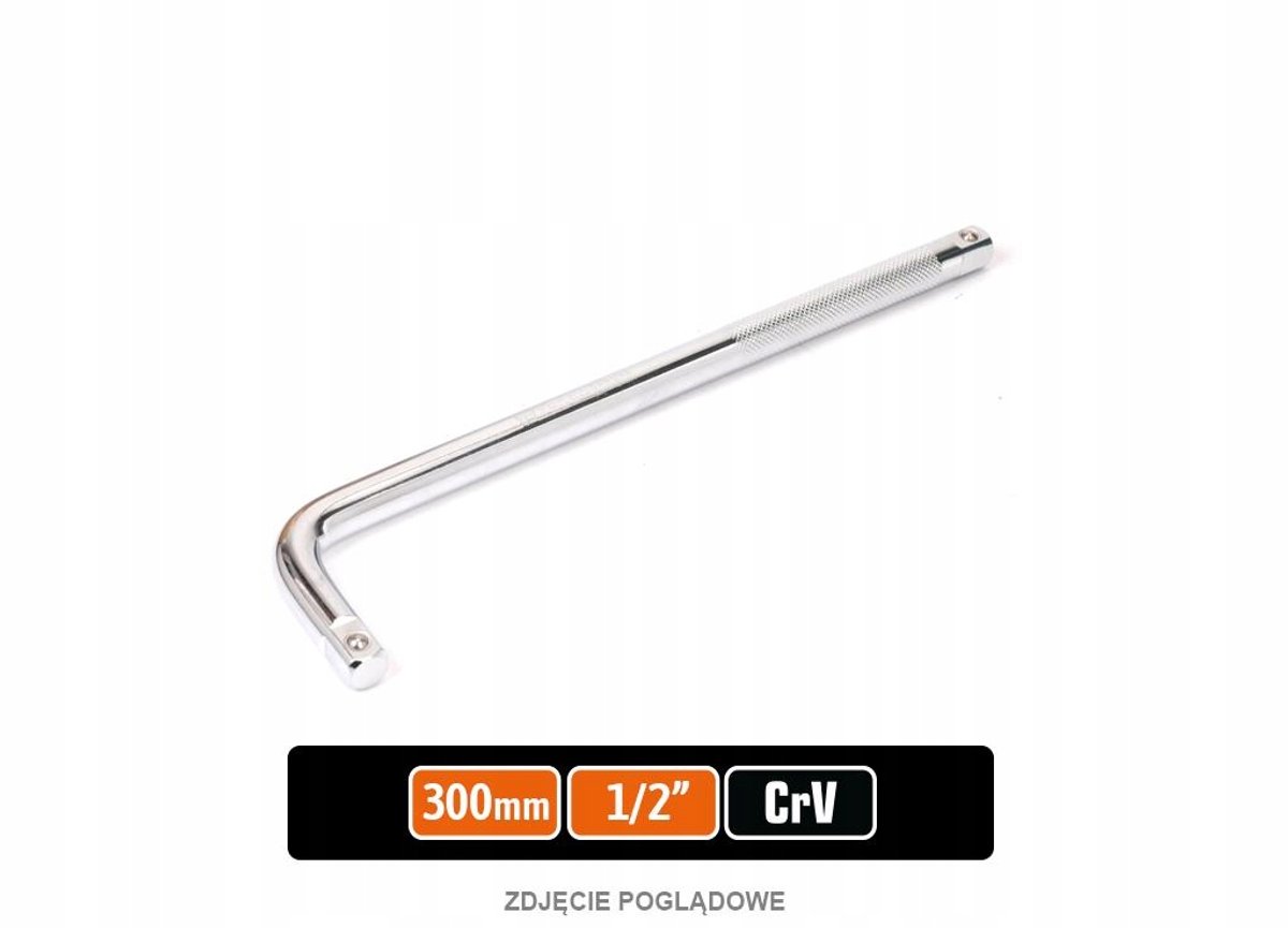 T-sleutel Dop 1/2" 300mm CRV Staal