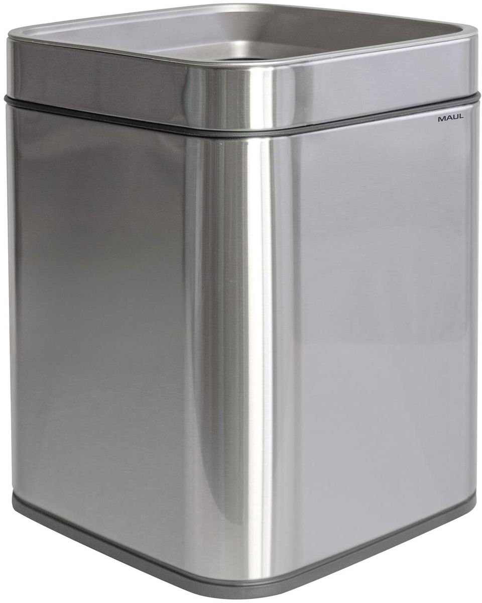 MAUL Afvalcontainer MAULprime 15 l edelstaal 25.3 x 25.3 x 33.4 cm zilver