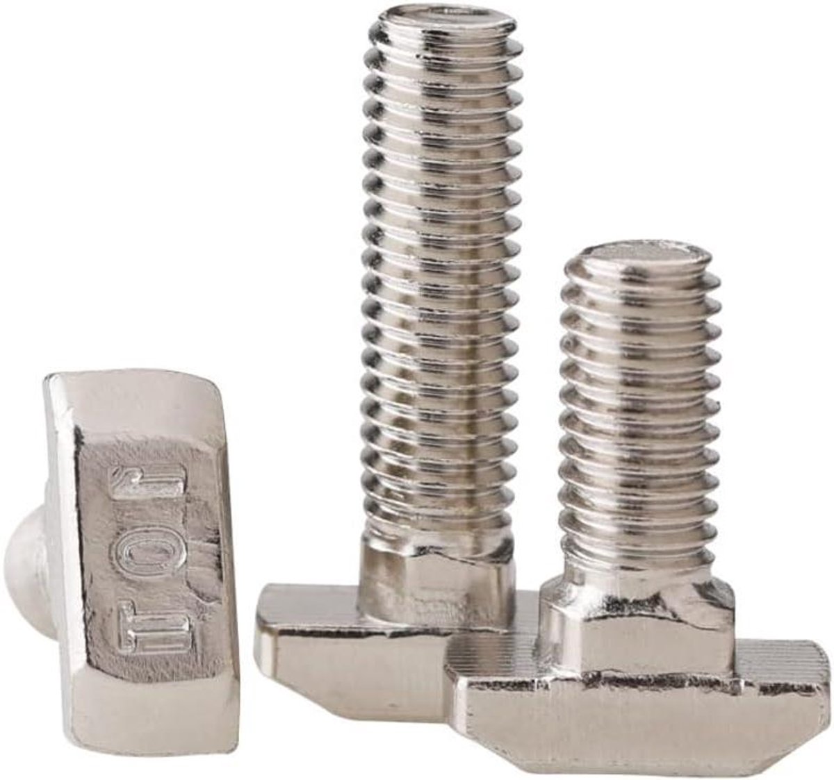 Provento - Koolstofstaal Vernikkeld T-Slotted Bout M5x12mm voor Aluminium Profielen 20, 30, 40, 45 - T Schroef