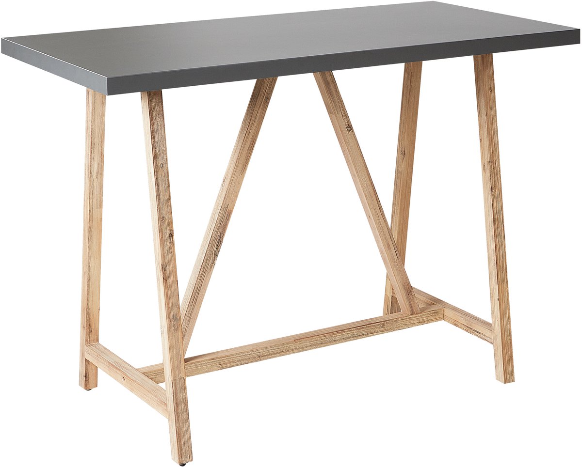 TALAMONE - Tuintafel - Lichthout/Grijs - 140 x 70 cm - Vezelcement