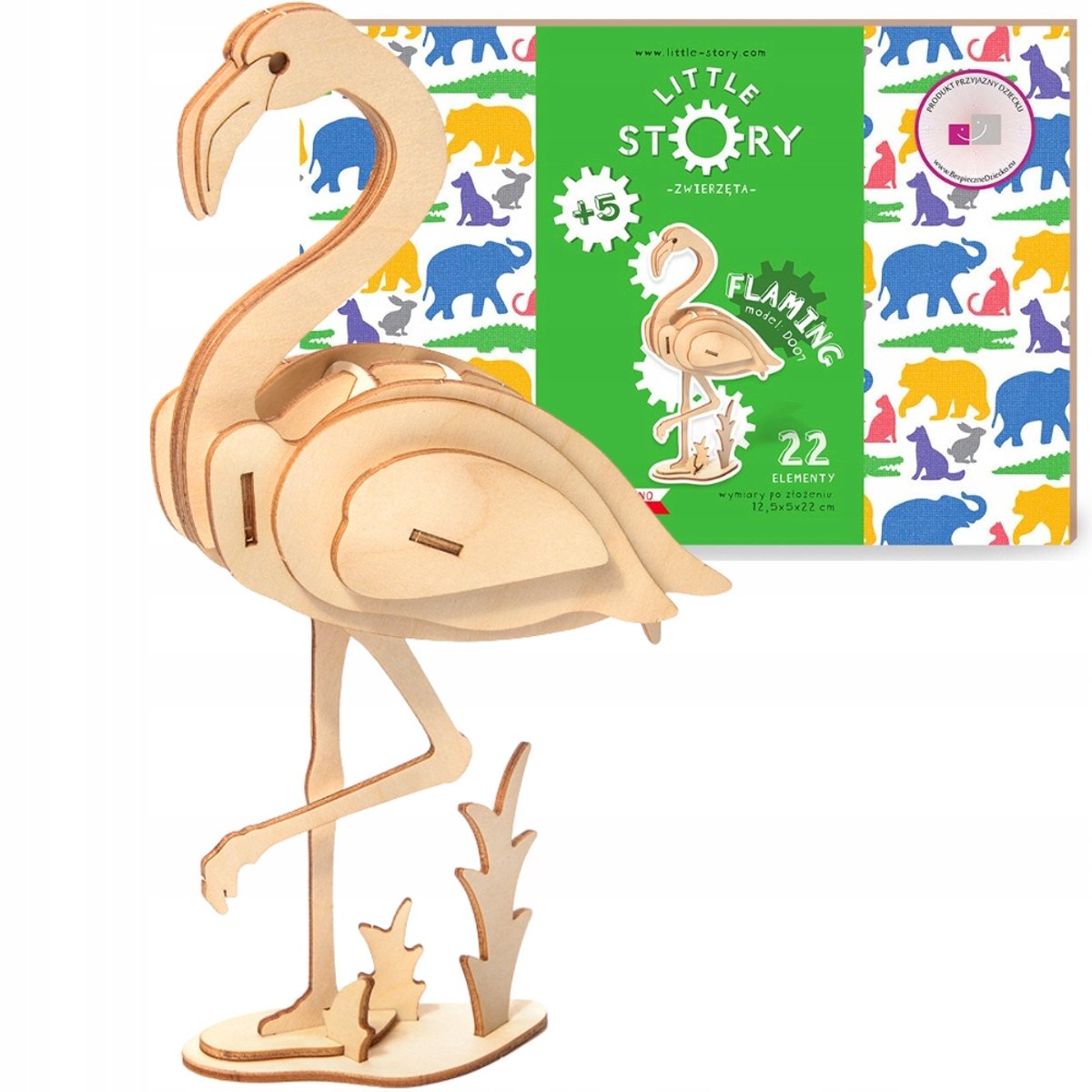 3D Houten Puzzel Flamingo - Educatief Speelgoed & Decoratie