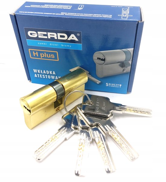 Cylindre à Bouton KeyMet - 35/30 - Satina - Laiton - Avec Clés - Neuf