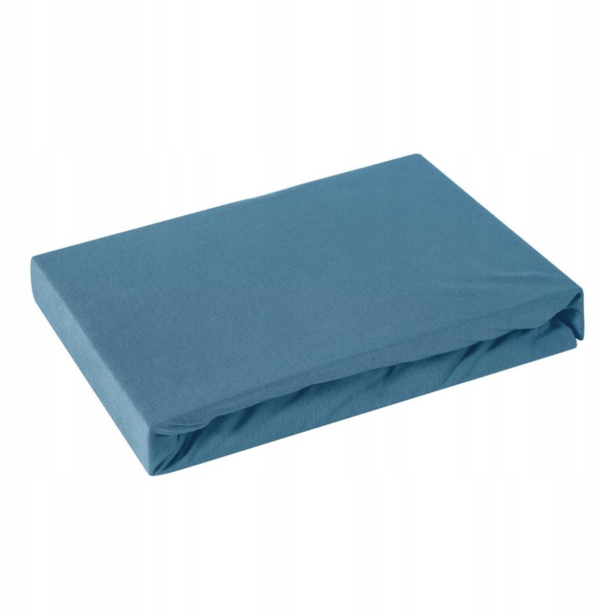 Jersey hoeslaken 240x220 blauw met elastiek voor hoge matrassen (30 cm)