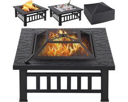 White-Label® Tafelhaard voor Binnen & Buiten - Sfeerhaard - Zwart