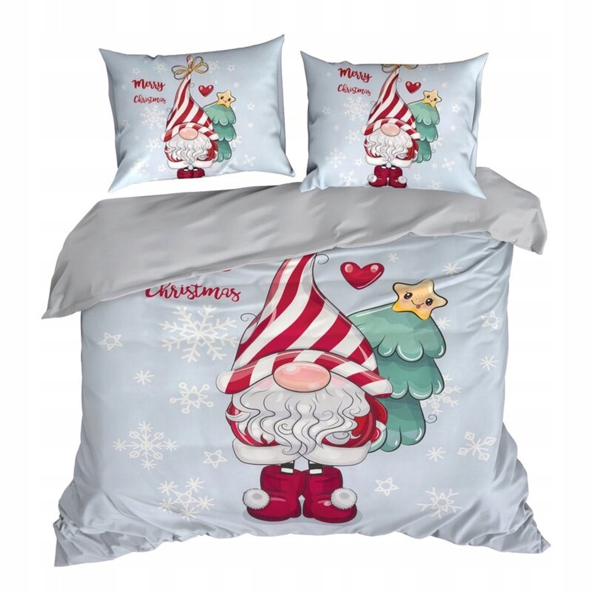 Kerst Dekbedovertrek BEINER 220x200cm - Vrolijke Kabouter