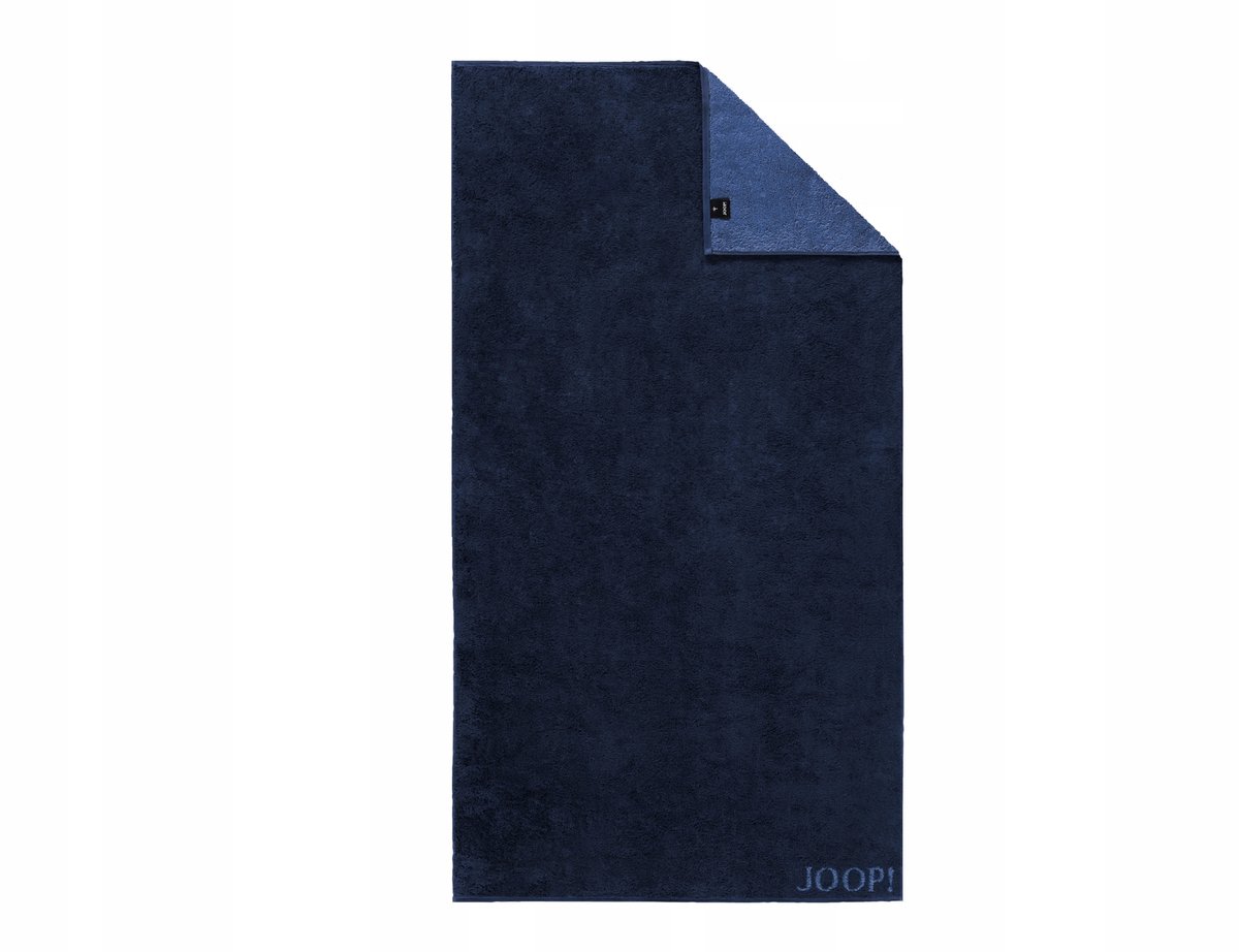 JOOP! Badhanddoek Frottee 50x100 cm Doubleface Marineblauw