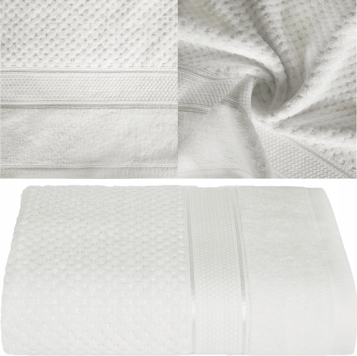 Luxe Katoenen Badhanddoek 70x140cm - 500 g/m² - Wit