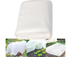 Vliesdoek tegen vorst - Plantenhoes -Vorstwerende doek van tuinplantenwol - Winterbeschermingsmateriaal voor planten - Vorstbeschermingsdoek van niet-geweven stof - UV-bestendig - Scheurvast - Wit - 2 x 5 meter