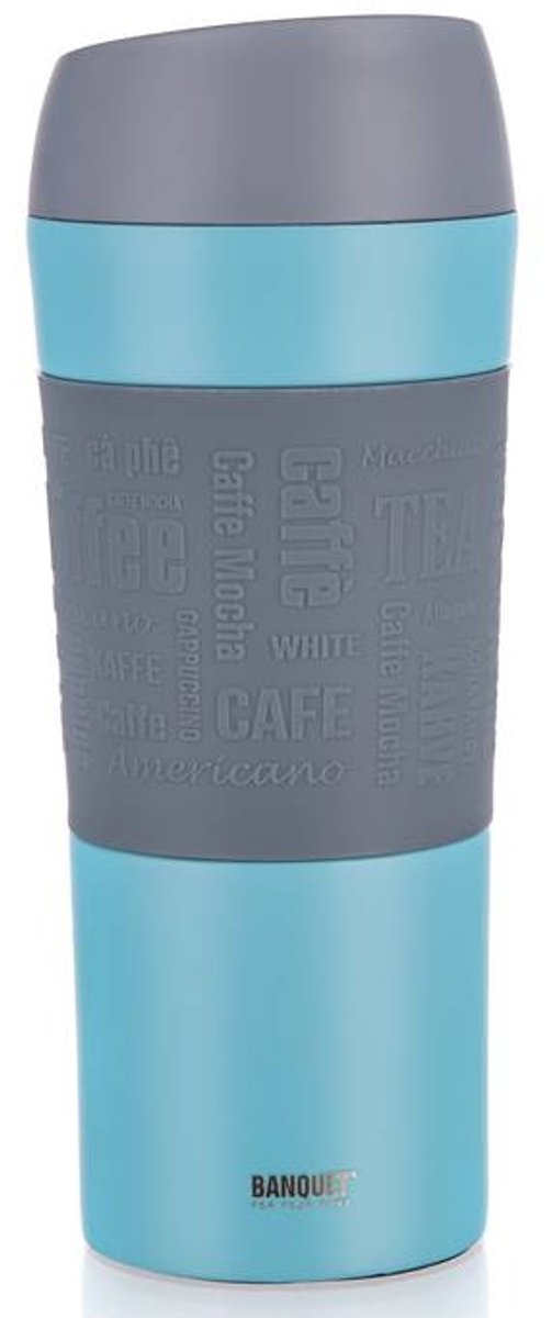Matty Thermosbeker 400 ml Blauw - Dubbelwandig RVS