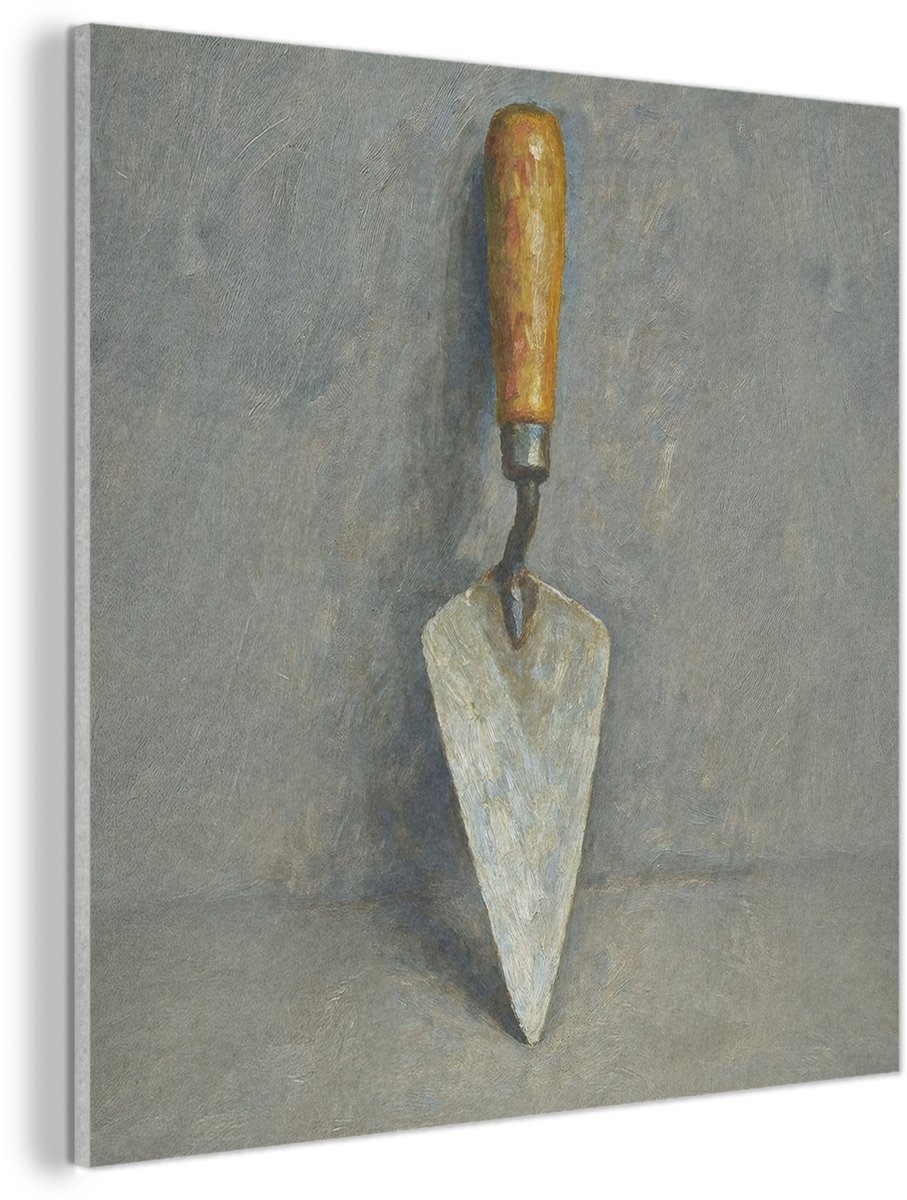 Akoestisch wandpaneel 60x60 cm - Vilt schilderij Troffel - Verf - Gereedschap - Akoestische panelen - Geluidsdempende wanddecoratie - Geluidsisolatie woonkamer - Muurdecoratie geluidspanelen