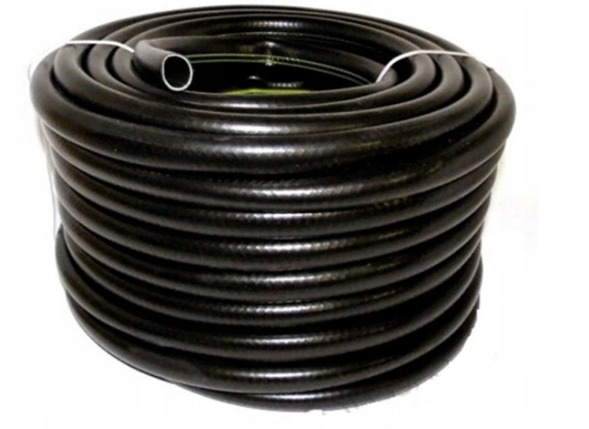 LUX Tuinslang 1/2'' - 20m Zwart/Geel Versterkt PVC