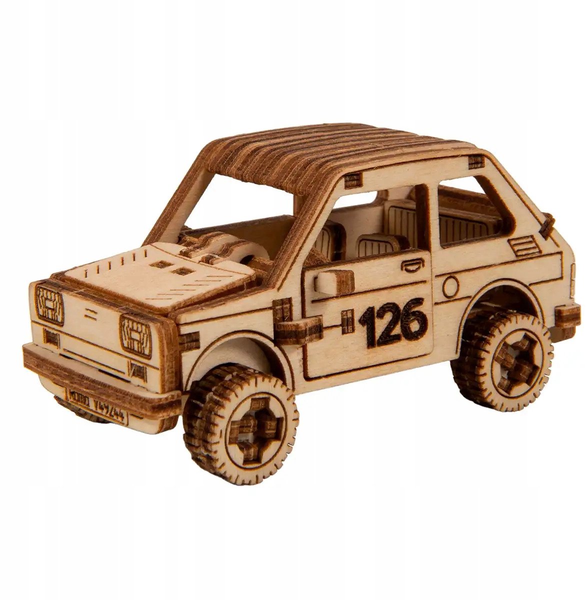 Wooden.City 3D Houten Rallyauto Model - Mechanisch Bouwpakket