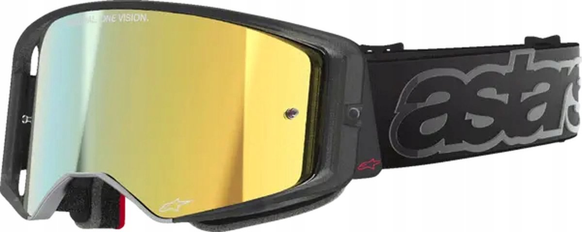 Alpinestars Supertech Vision Vista crossbril - Zwart met spiegelglas