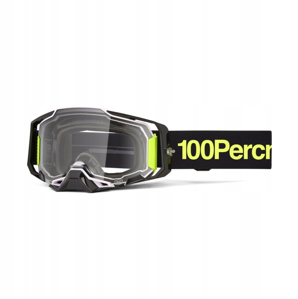 100% Armega Orban Goggles - Helder Glas - Zwart/Geel