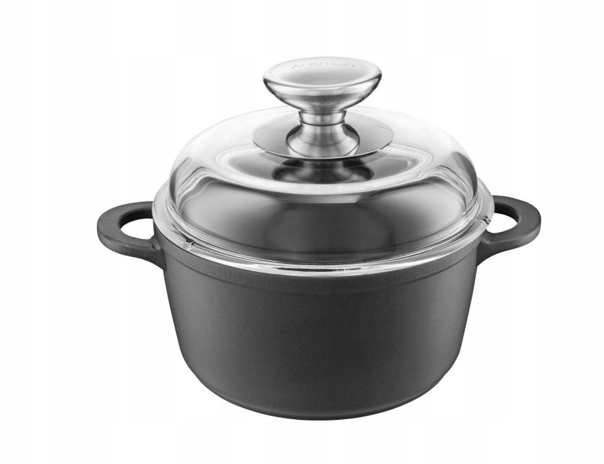 Ambition Taurus Aluminium Pan met Deksel - 1.25L - Zwart