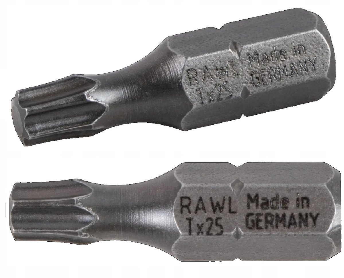 Rawlplug Torx TX25 Bit 25mm Impact 1/4" - Hoge Kwaliteit