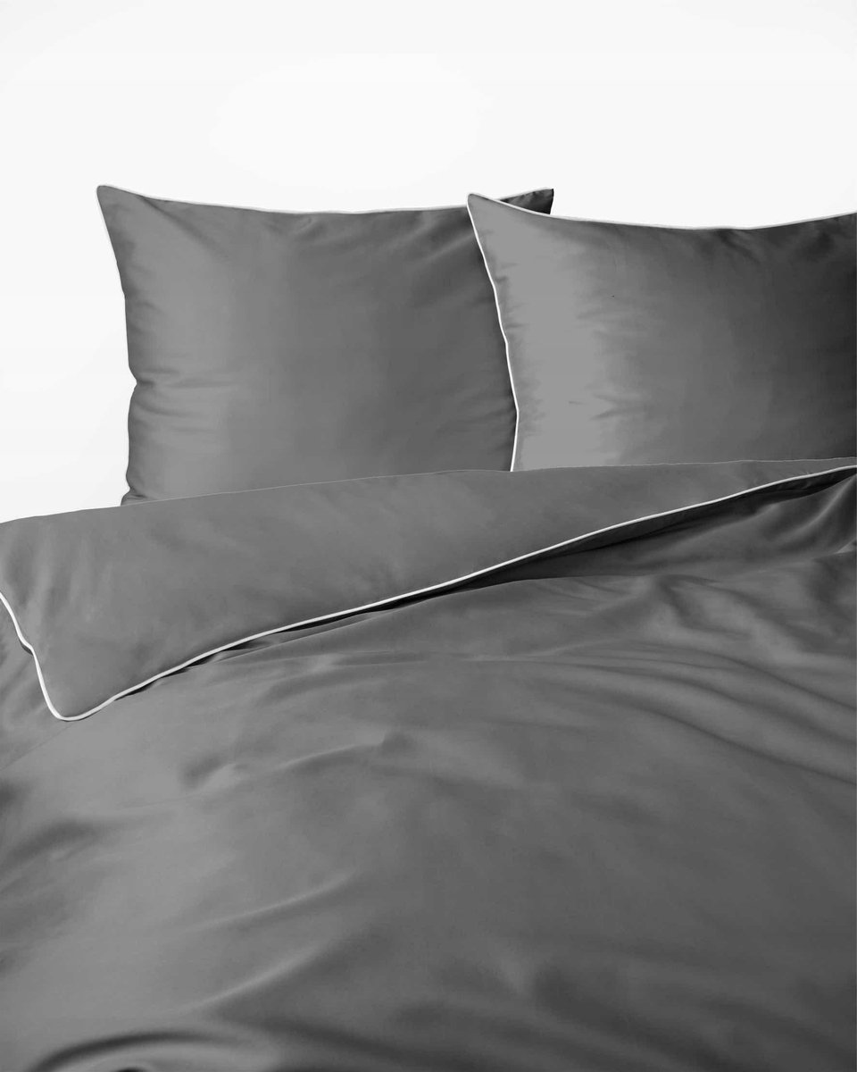 Luxe Masakatyn Beddengoed Set Grijs 220x200cm zet bies