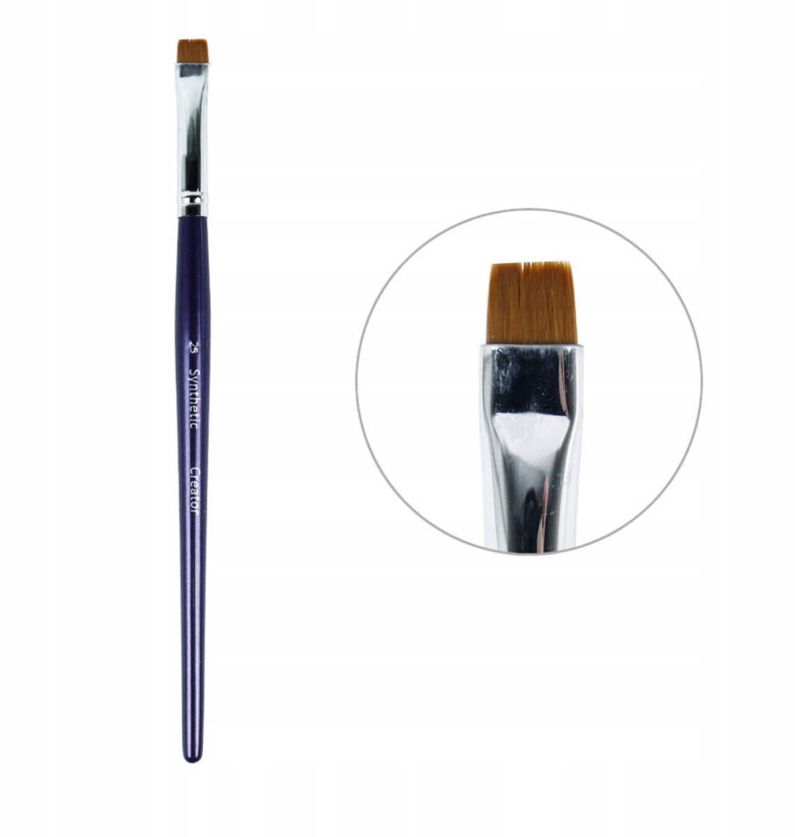 Creator Synthetic Brow Brush #25 - Dunne Rechte Penseel met Parse Handgreep