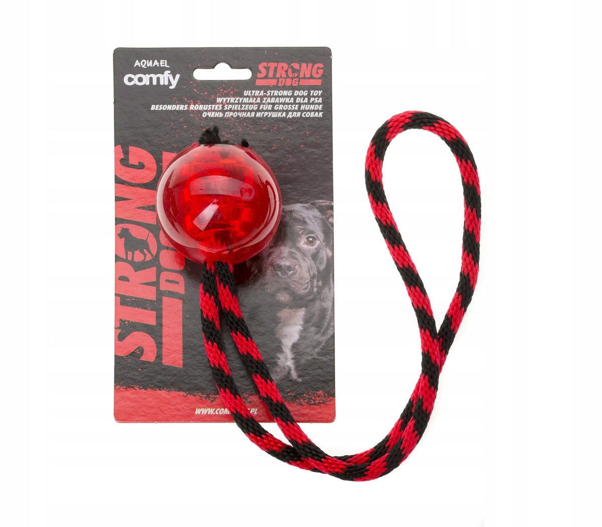 Comfy Sterke Hondenspeelbal met Touw 11cm - Duurzaam TPR