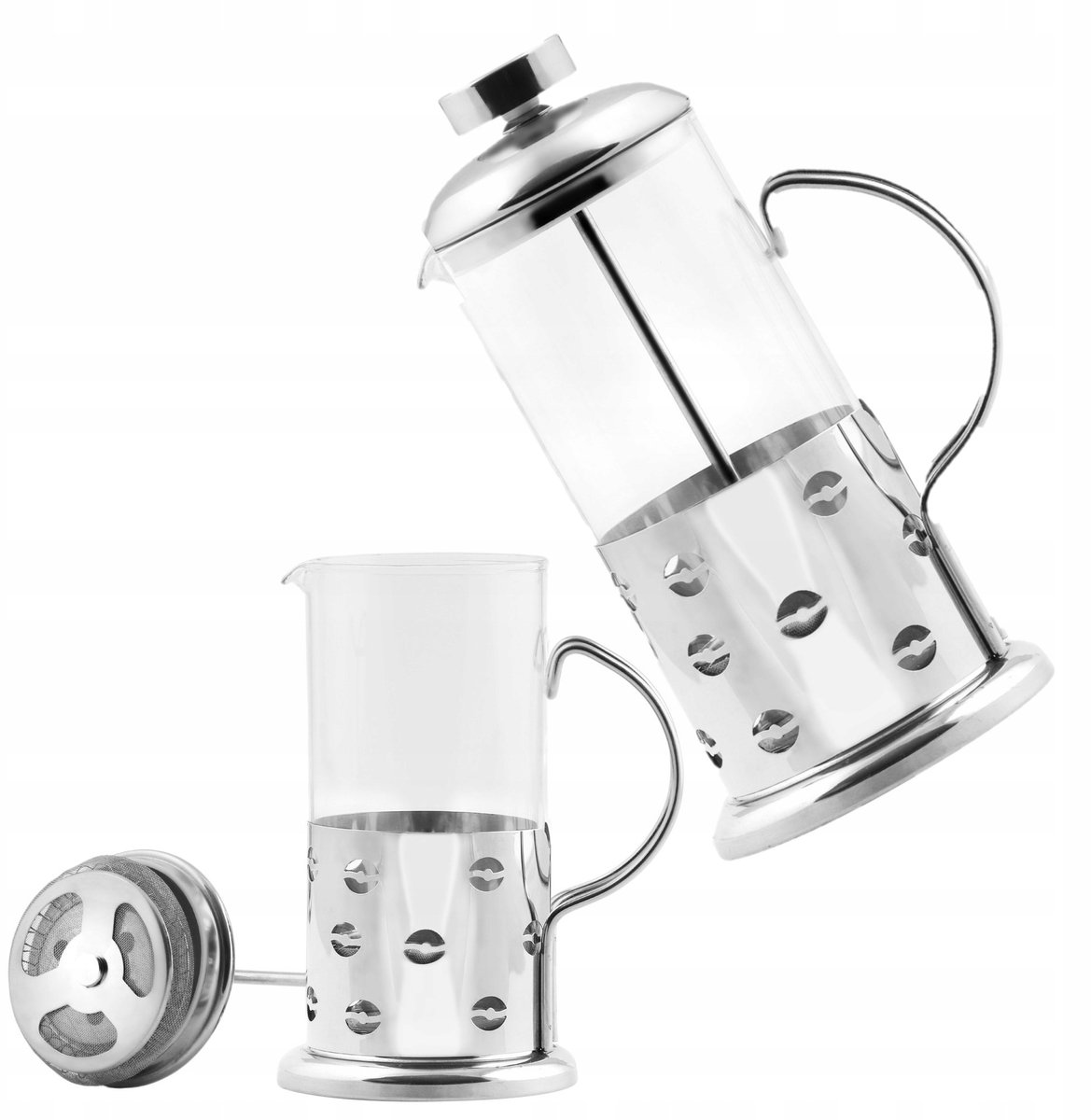 Berretti French Press 1000 ml - Glazen Koffie & Theepot met Filter