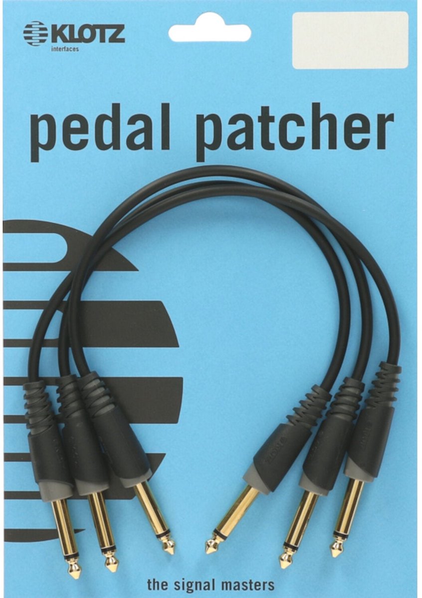 Klotz PP-JJ0015 Unbalanced patch kabel voor pedalen 0.15 meter