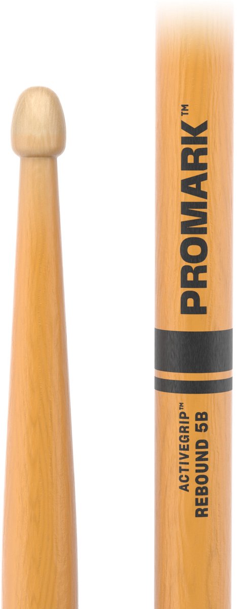 Promark R5BAGC Rebound 5B ActiveGrip Clear hickory drumstokken