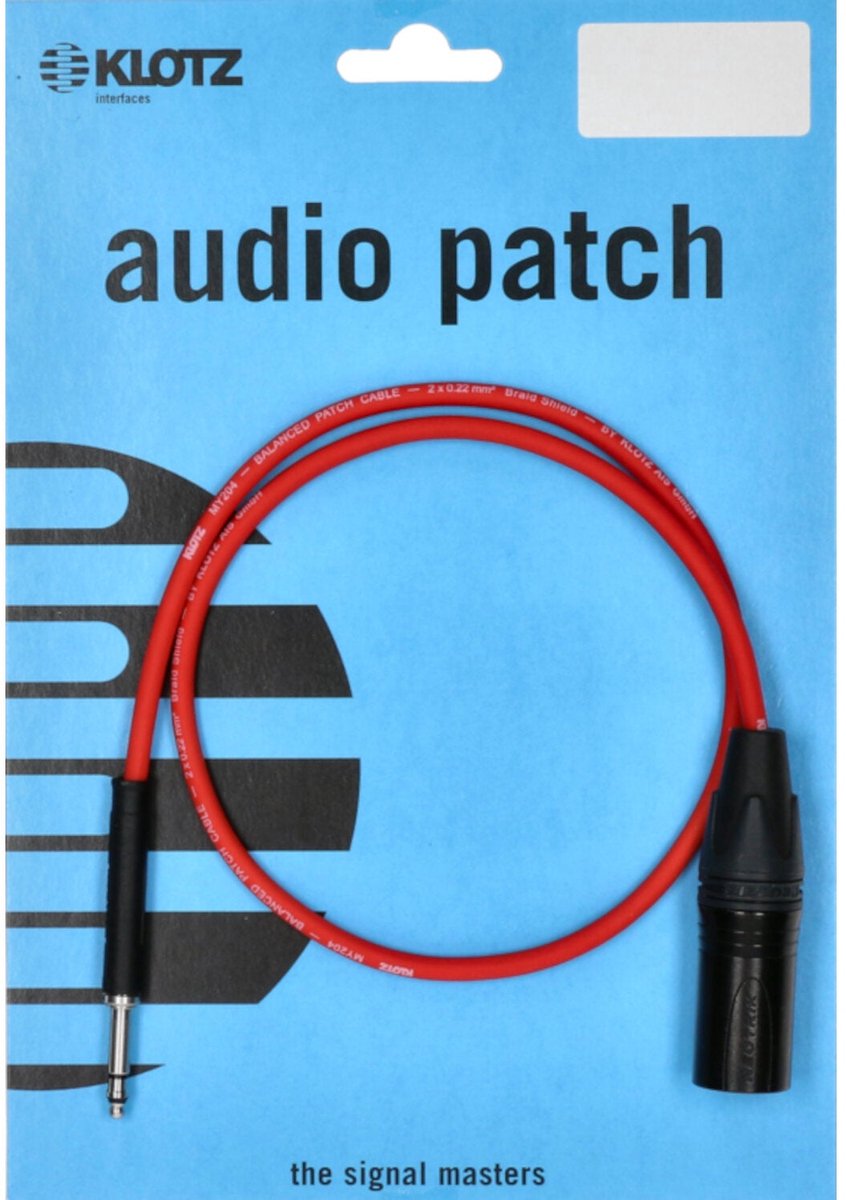 Klotz M4TM3-0060 Telefoonpatch kabel, 0,6 m, rood