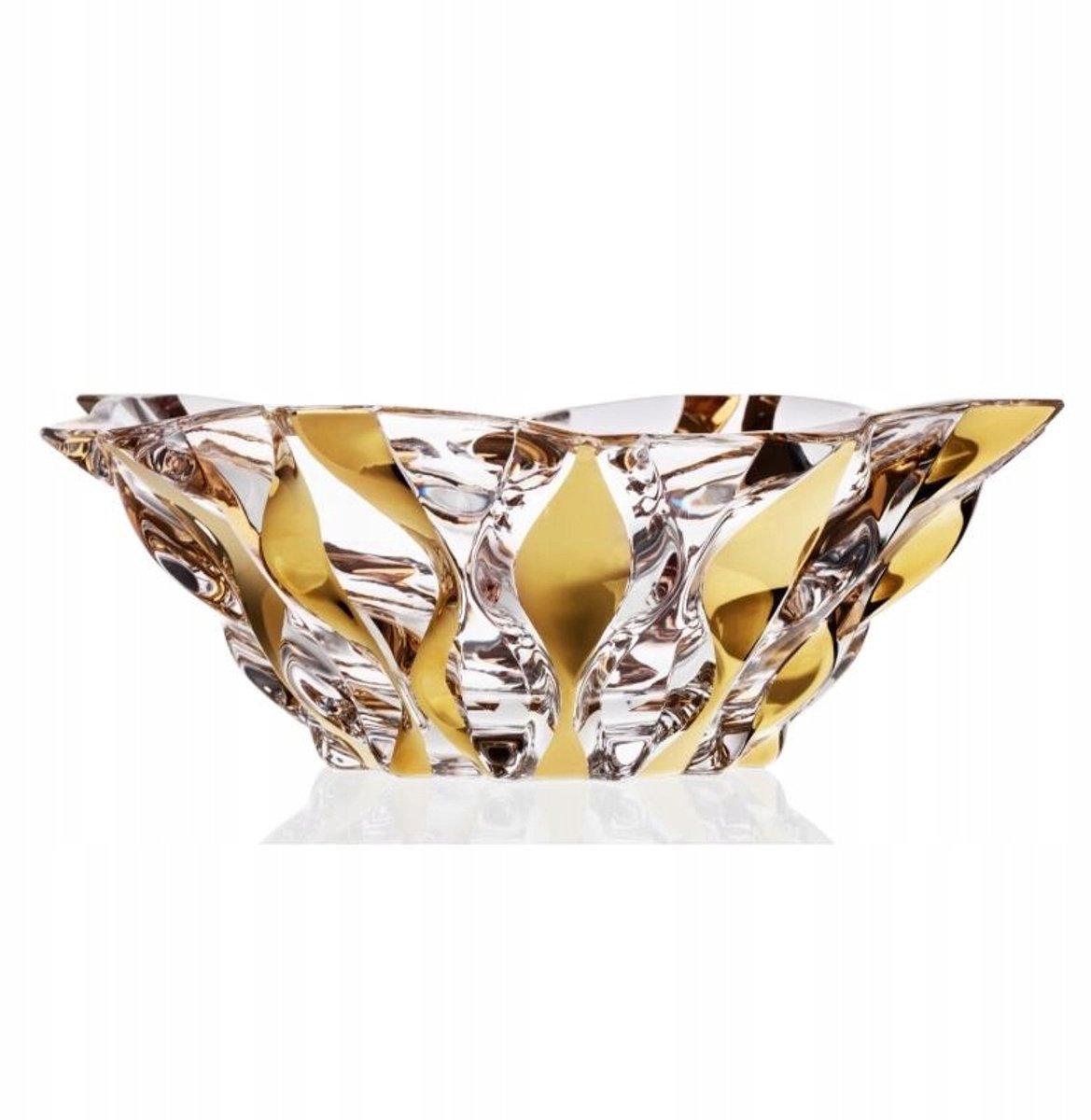 Bohemia Samba Opera Gold Kristallen Schaal 305 mm - Luxe Decoratie
