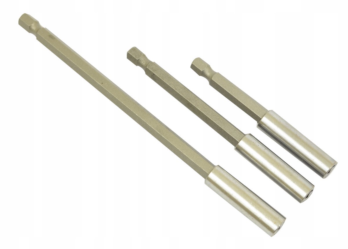 3x Magnetische bithulzen 1/4" - 75 mm, 100 mm, 150 mm