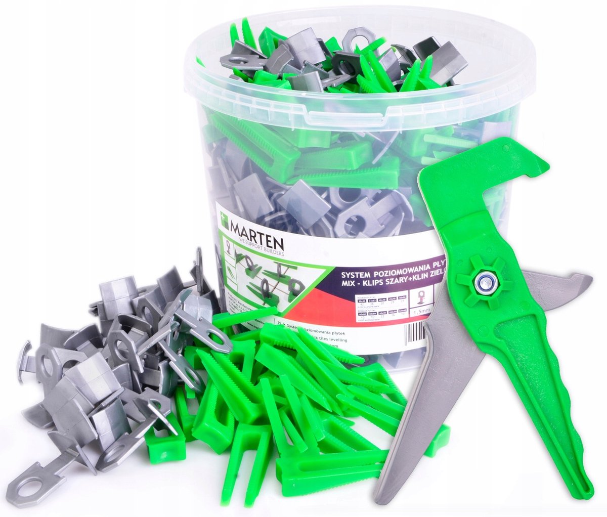 Snel Tegel Levelling Systeem: 250 Clips, 100 Wiggen, Tang