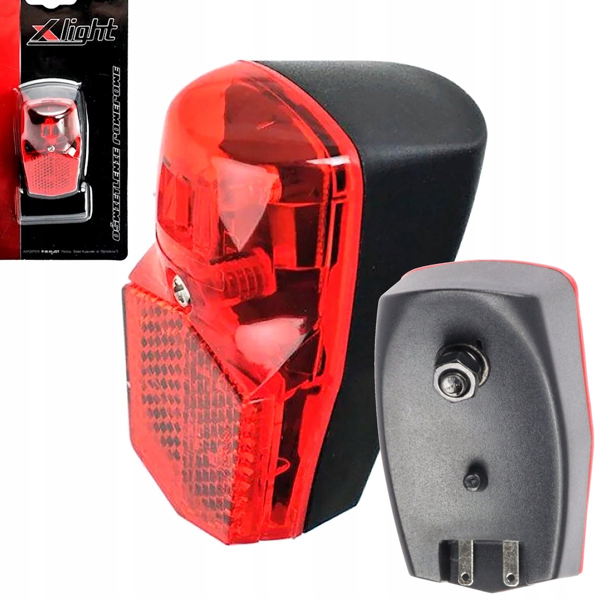 Dynamo Fietslamp Achter LED met Standlicht & Reflector