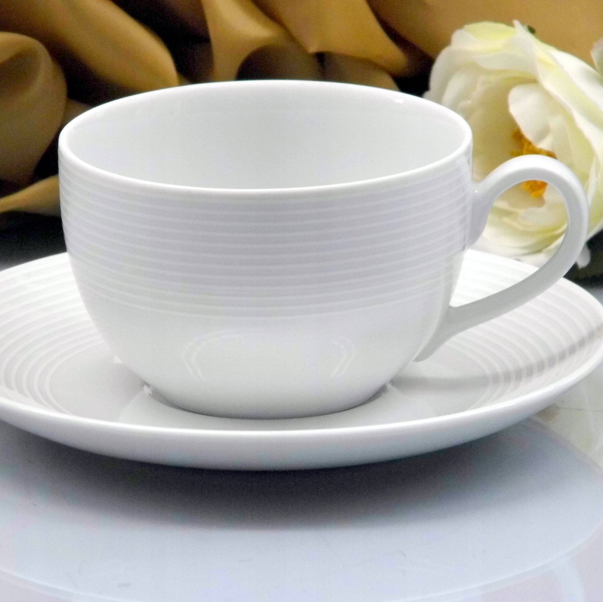 Chodzież Yvette Koffieservies 6 Personen 12 Delen Wit E755