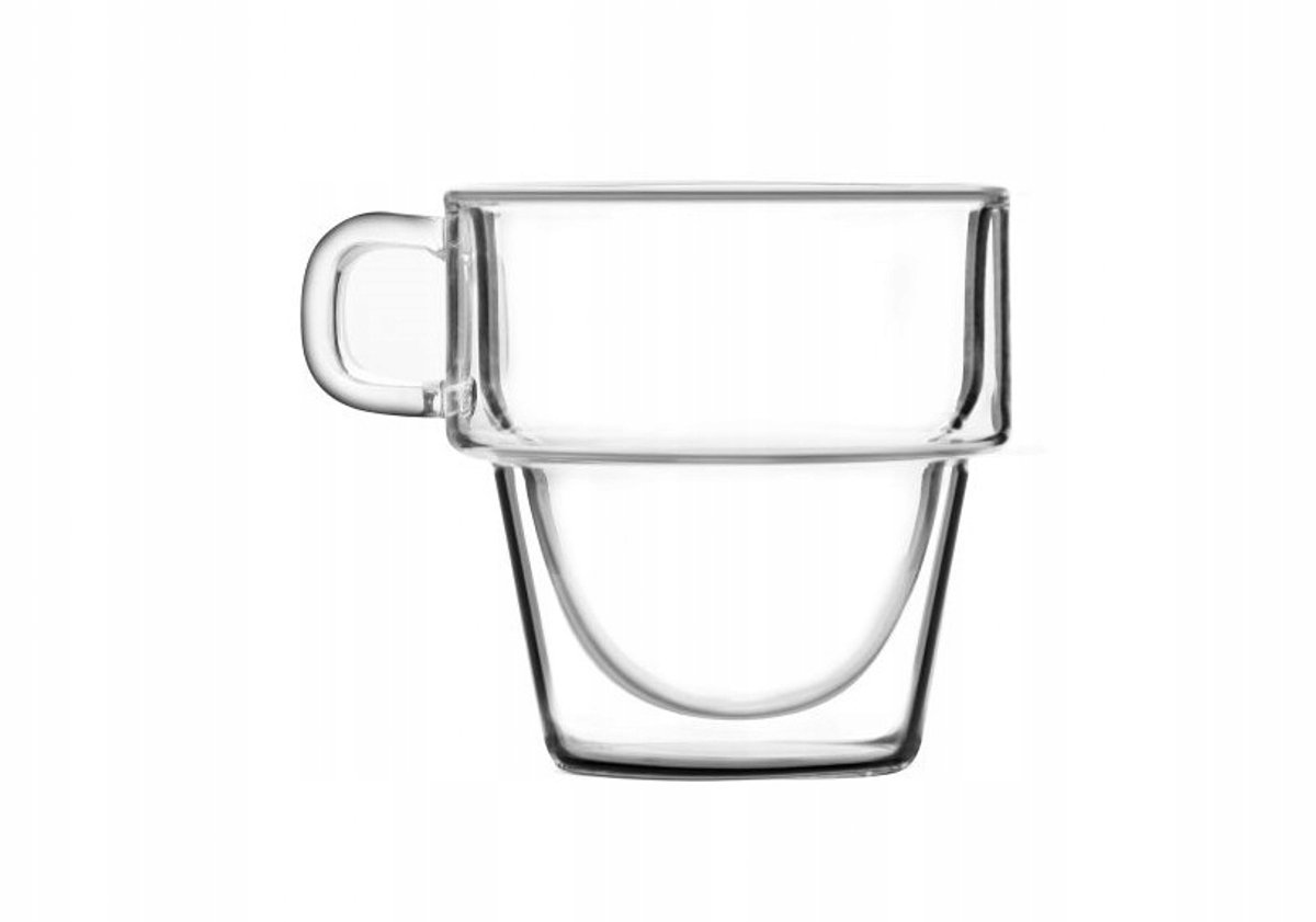 Set van 6 Senso Glazen voor Koffie - 280ml Dubbelwandig Borosilicaatglas
