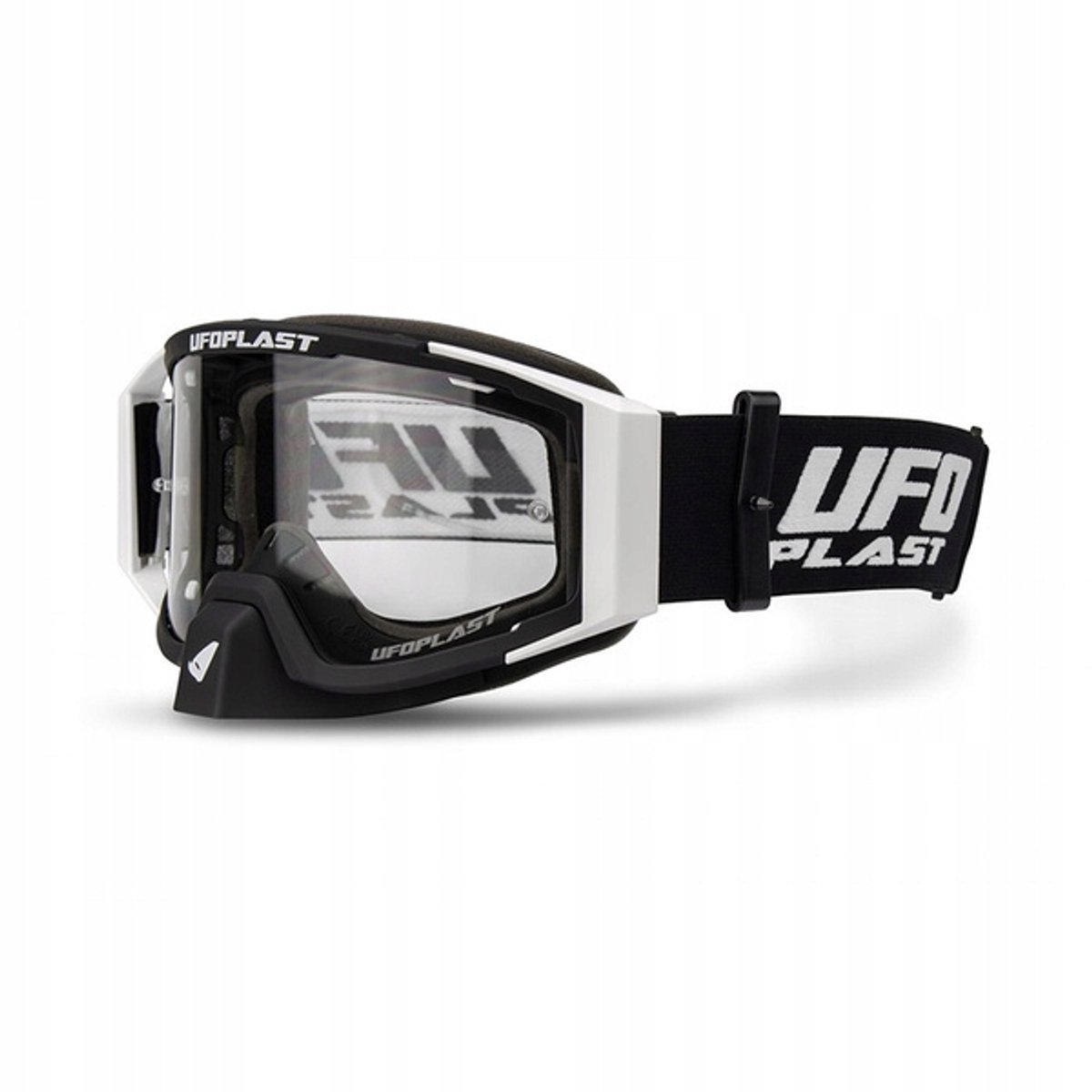 UFO WISE cross-/endurobril, zwart frame, helder vizier