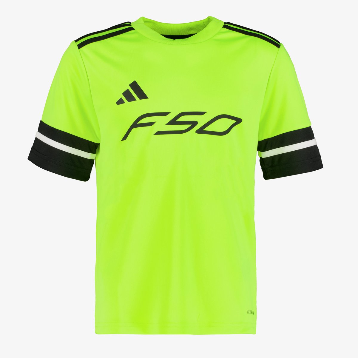Adidas F50 JSY Y kinder voetbal T-shirt geel zwart - Maat 164/170