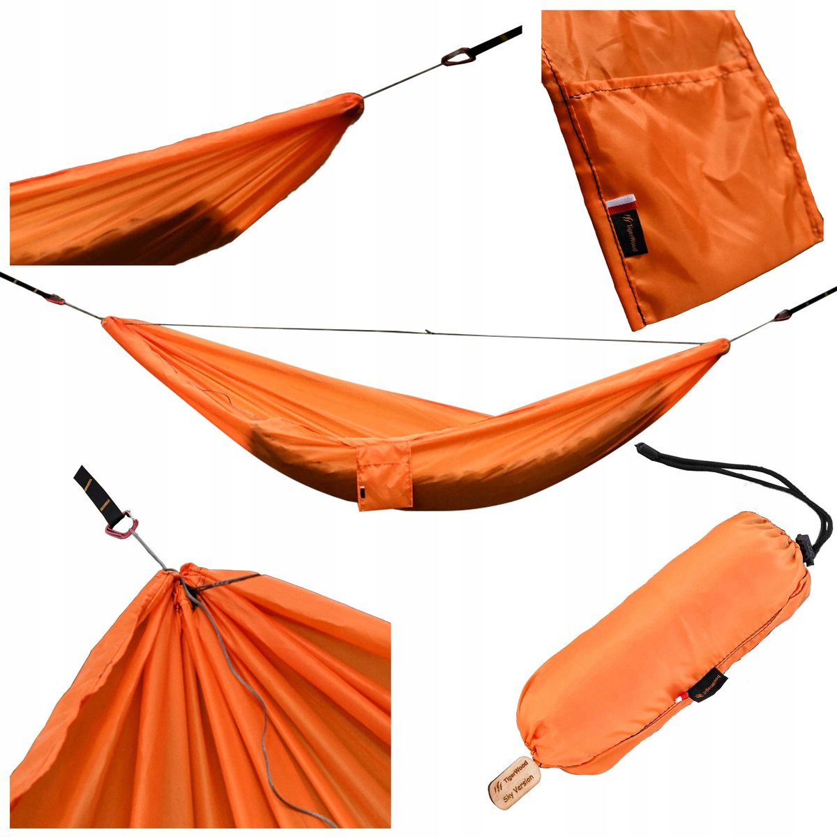 TigerWood Sky-versie Ultralight Hangmat - Oranje