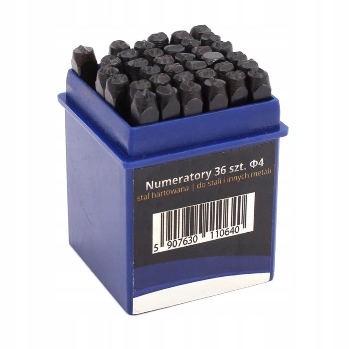 Alfanumerieke stempelset 36-delig 4 mm metaal