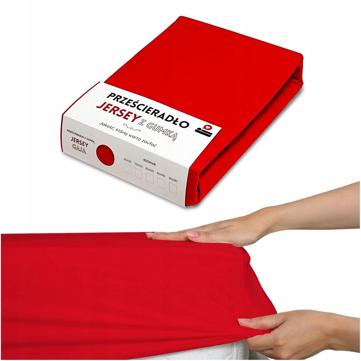 Jersey Hoeslaken 60x120 cm Rood met Elastiek - Gaja