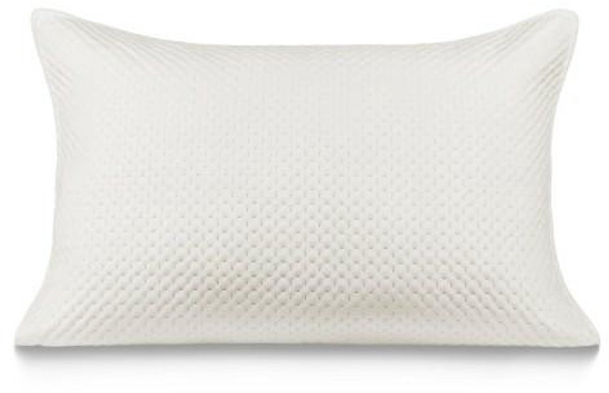 Maya Sierkussen 50x70cm - Beige Velours met Geometrisch Patroon