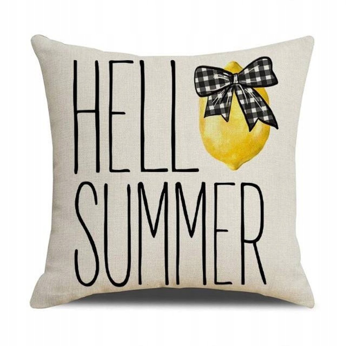 Decoratieve kussenhoezen 45x45cm Zomer Citroen Boho Linnen
