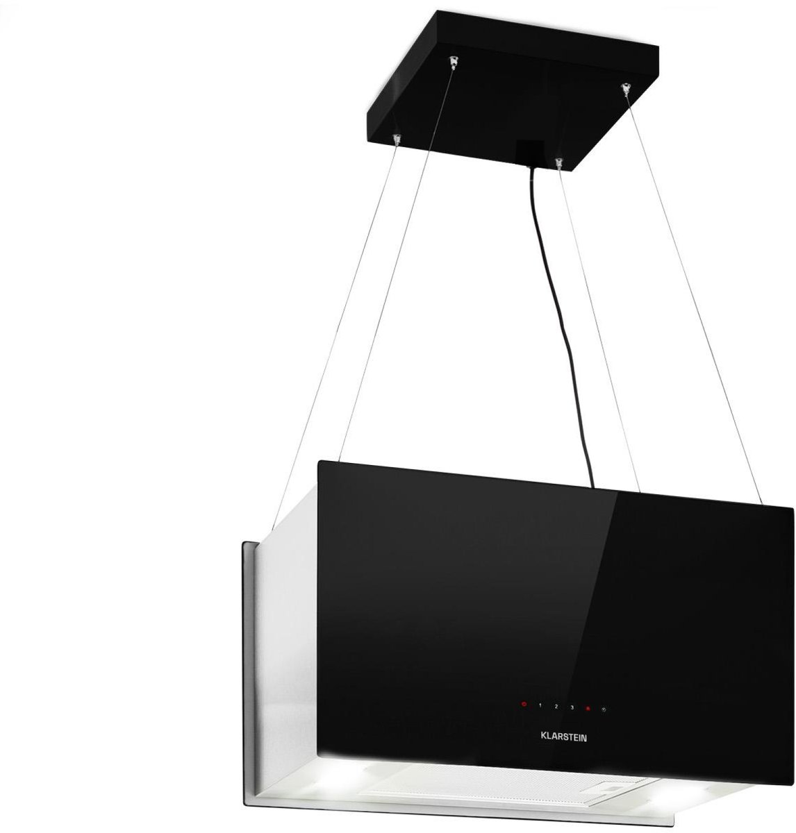 Klarstein Kronleuchter L eilandafzuigkap - 60cm afvoer: 590m³/h  -led touch - zwart