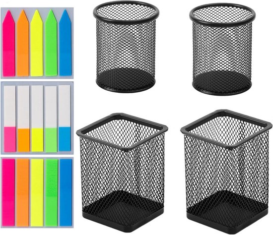 thumbnail: 4x Oranje Zelfklevende Pennenhouders - Elastische Potloodhouder Voor Bureau En Laptop