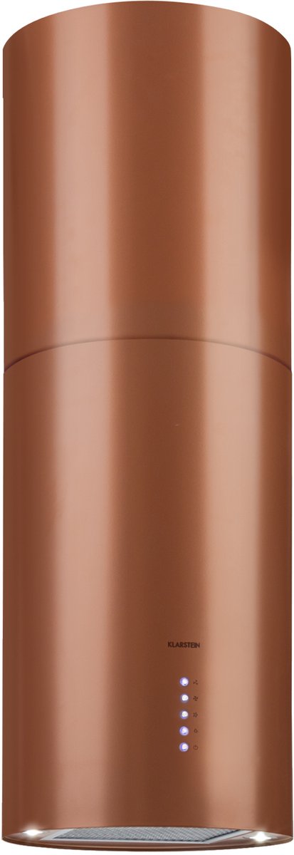 Klarstein Beretta eilandafzuigkap Ø 35 cm afvoer/recirculatie 650m³/h LED kookplaatverlichting koper