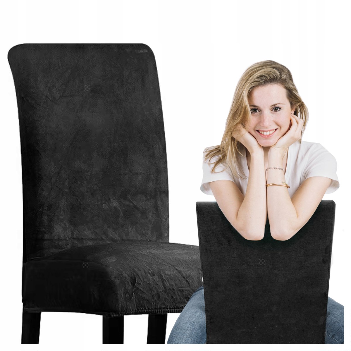 Premium Velours Stoelhoes - Universeel & Wasbaar