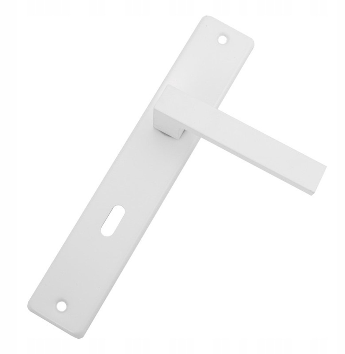 Moderne Witte Deurklink 4Q Vierkante 90mm Sleutel