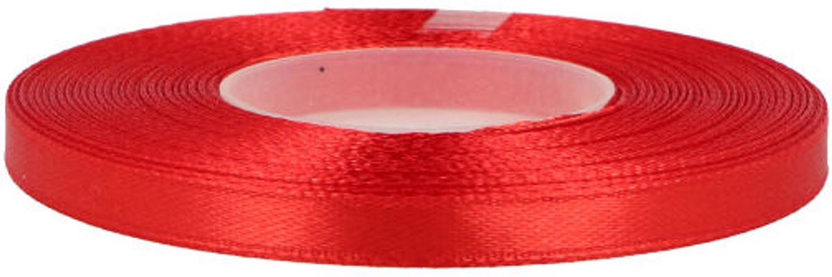 Rode Satijnen Lint 6mm x 25m - Decoratie & Knutselen