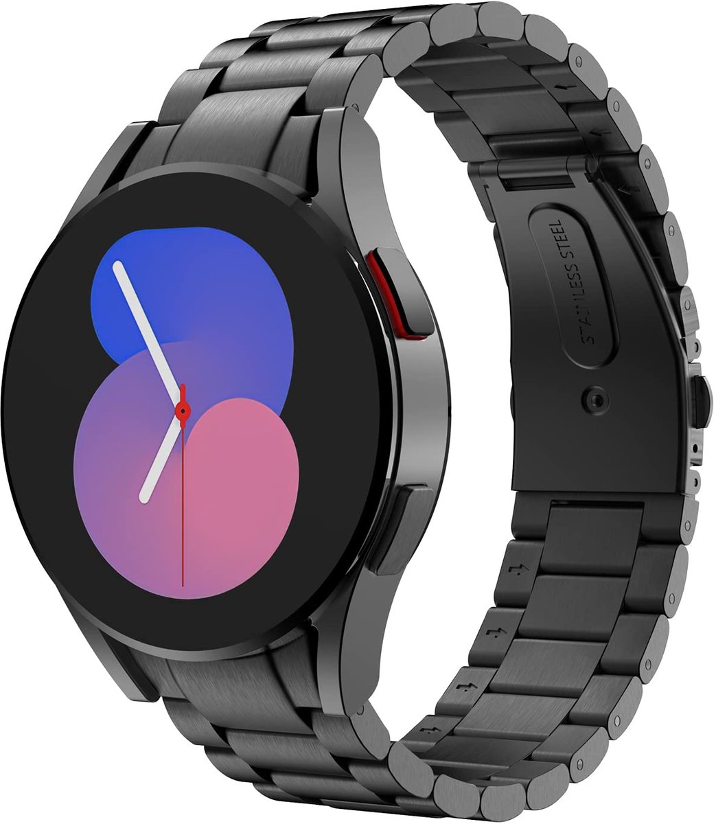 Metalen horlogeband voor Watch 6-5-4 - roestvrij staal, zwart