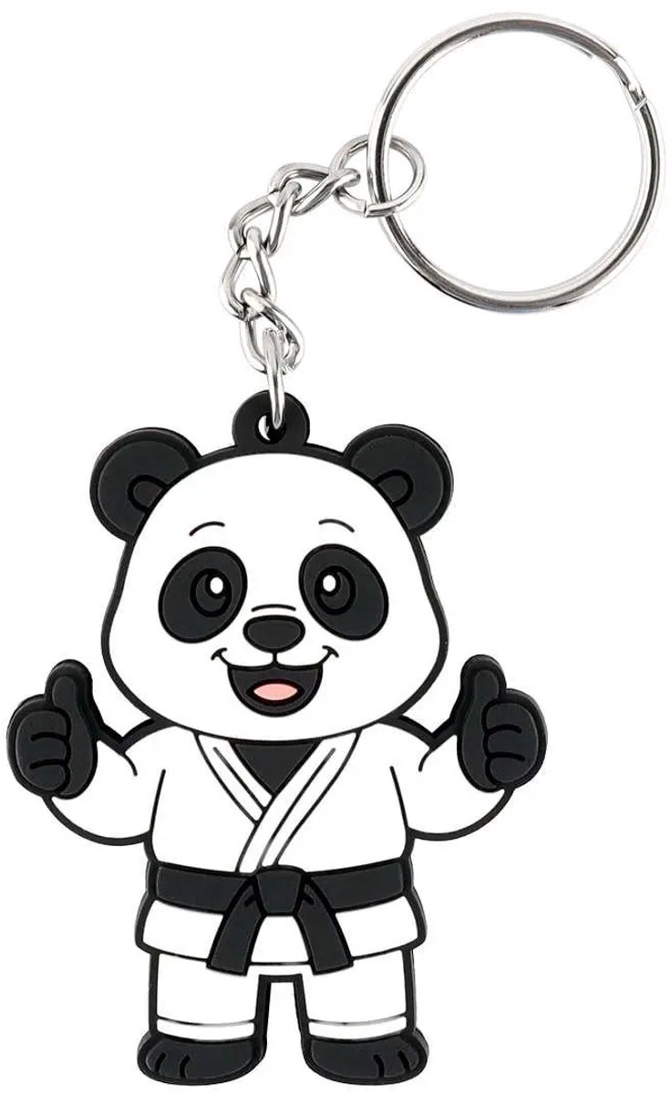 Sleutelhanger Rubber Martial Arts Panda in gi